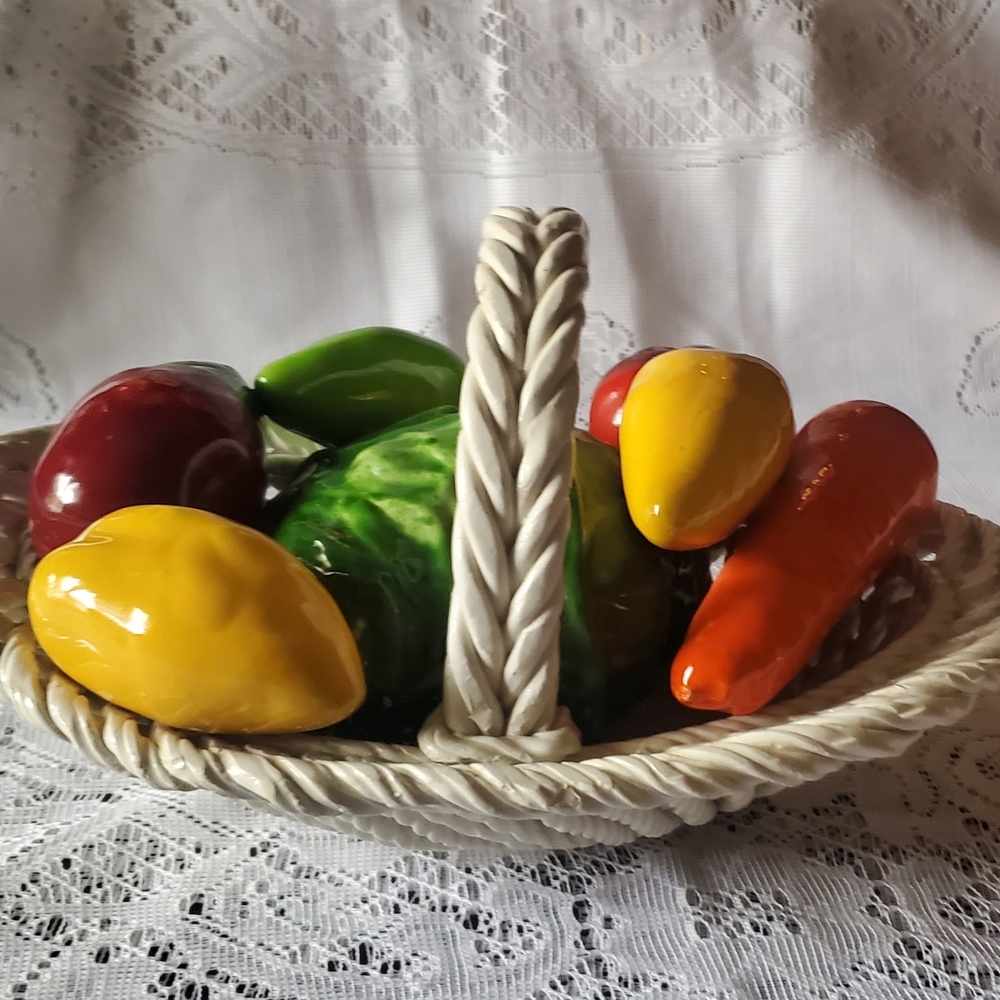 Ceramic Fruit Basket Decor